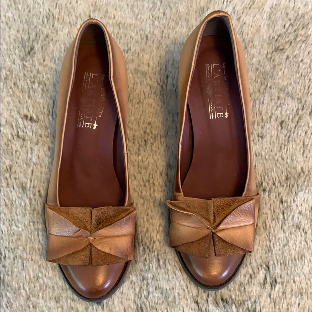 Brown leather shoes